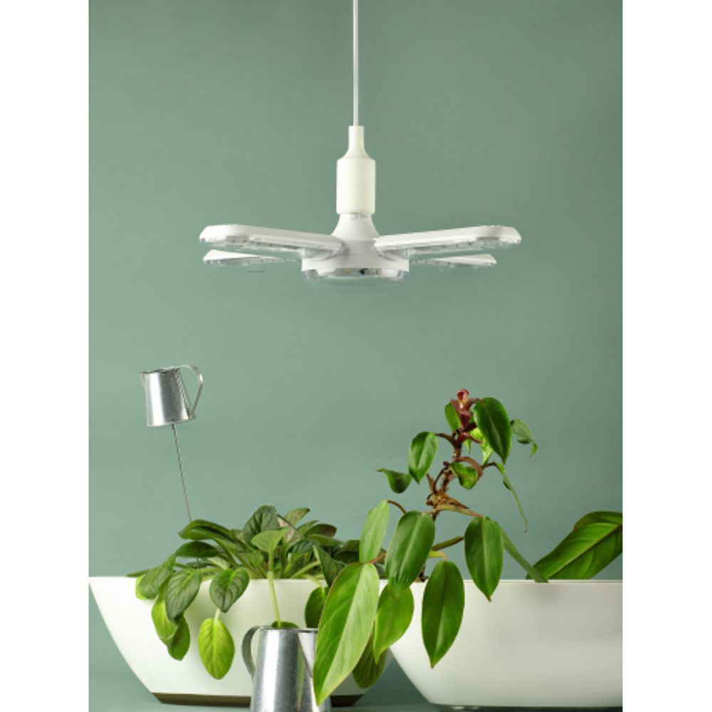 Фитолампа для растений светодиодная ЭРА GREEN LINE ФИТО-65W-PL-E27-GR 5-ти лепестковая розового свечения 65 Вт Е27