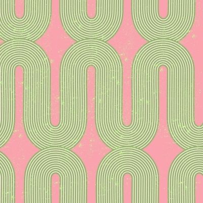 Абстрактные изгибы на розовом (Дизайнер Irina Skaska)