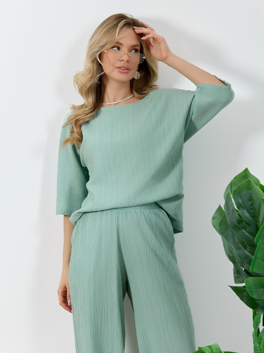 Блузка Сиеста-6 Виотекс СВЕТЛО-ЗЕЛЕНЫЙ