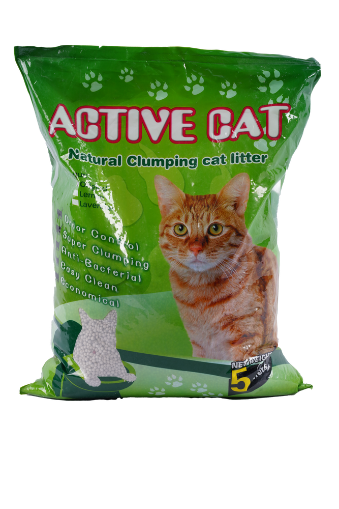 НАПОЛНИТЕЛЬ Д/КОШАЧЬЕГО ТУАЛЕТА ACTIVE CAT КОМКУЮЩИЙСЯ 5Л