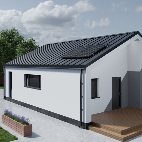 Крепёж двух солнечных батарей 300-600 Вт на наклонную крышу. 70 мм, фото №997277371