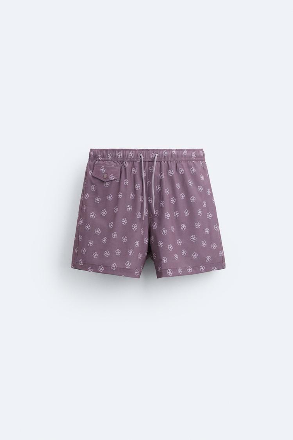 ZARA ПЛАВКИ С ЦВЕТОЧНЫМ ПРИНТОМ, ФИОЛЕТОВЫЙ