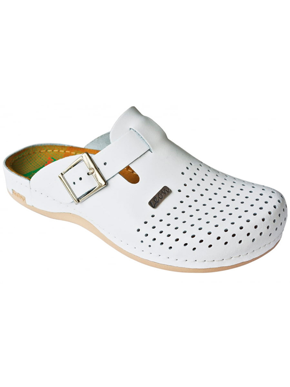 Тапочки-сабо Леон 700М мужские с ремешком на застежке, черные, 45