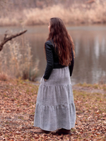 Длинная шерстяная юбка (серый)