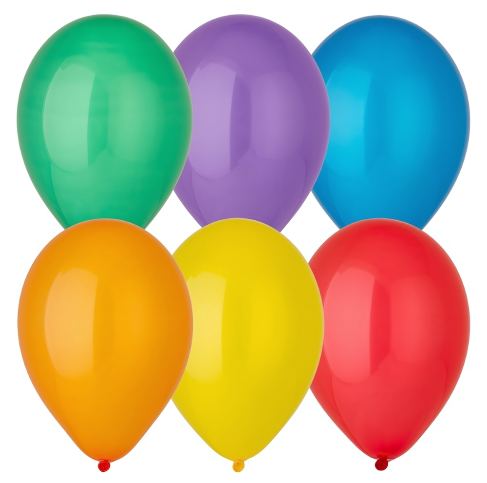 Шар 10 Кристалл разноцветный принт (100 шт) (Италия)