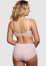 Бескаркасный бюстгальтер с мягкой кружевной чашкой (Размер: 105D) (Цвет: пудровый)