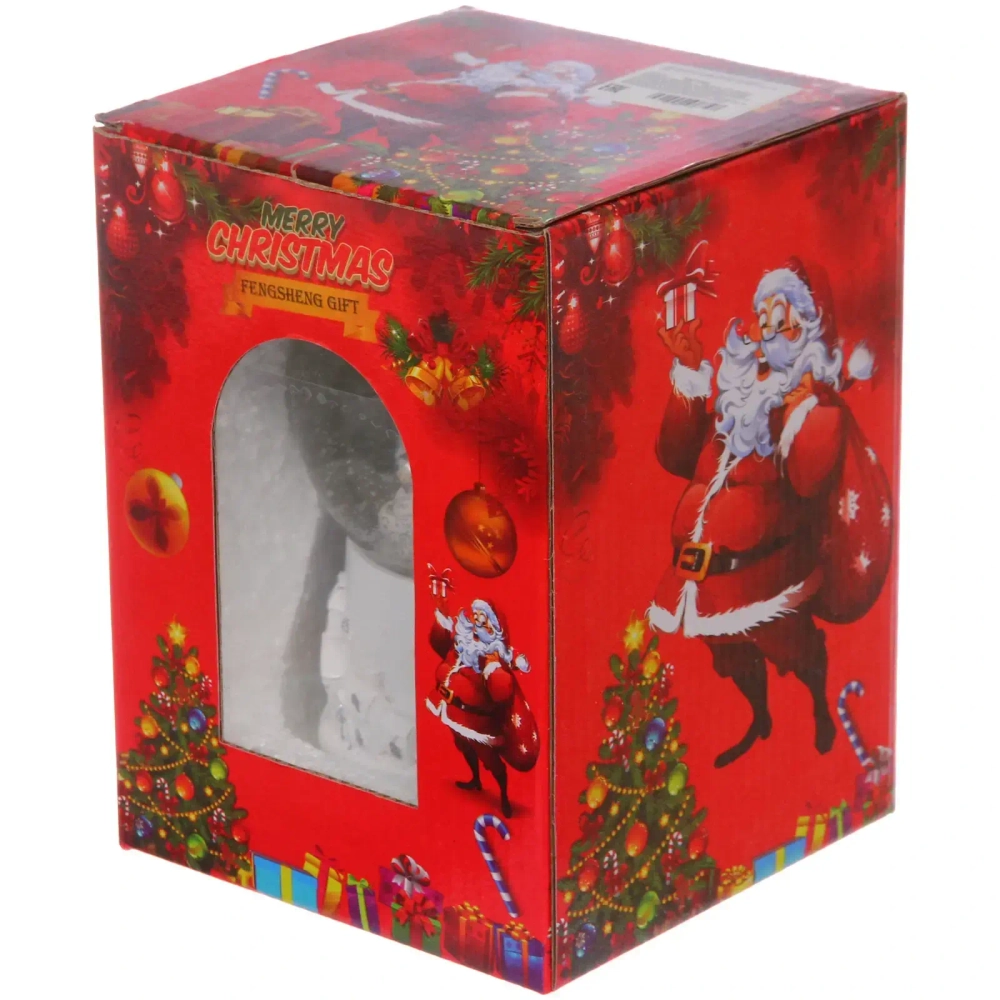 Сувенир Снежный шар «Новогодние пейзажи» 10.5*10.5*15.5 см (падающий снег, подсветка, музыка), микс