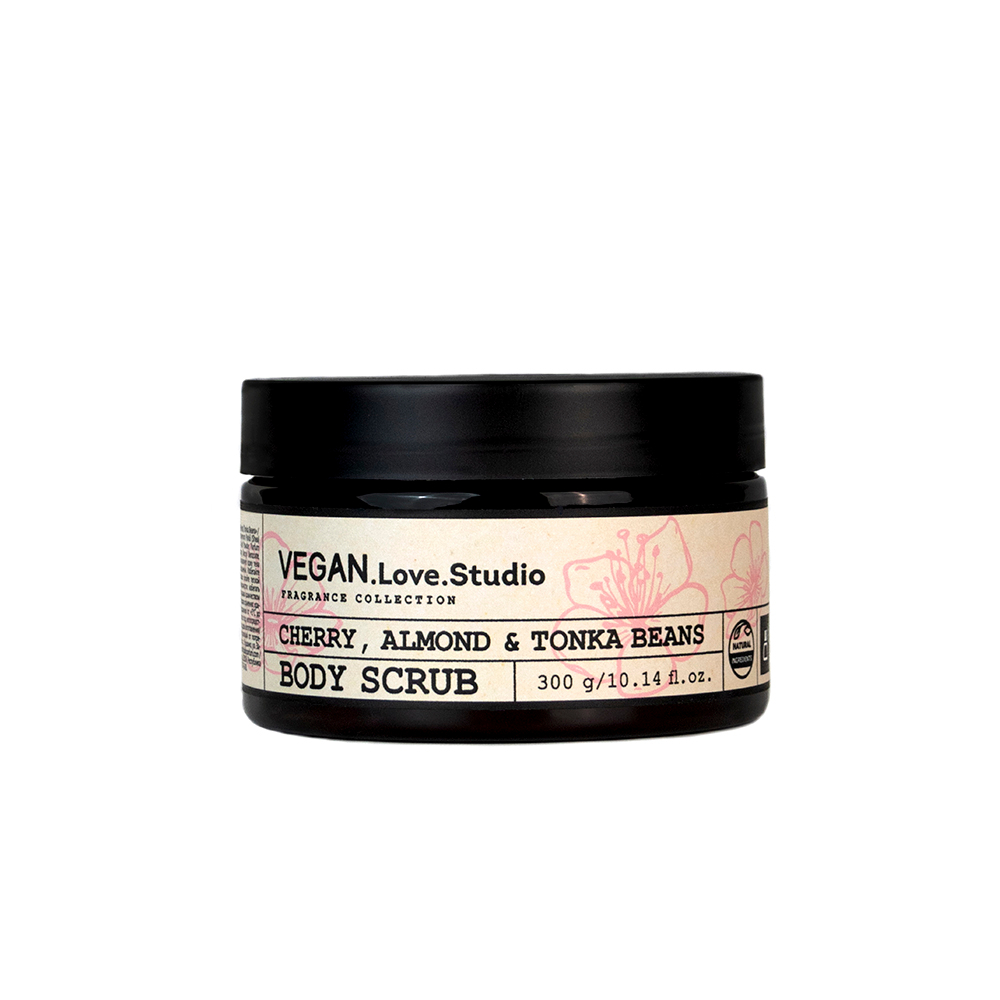 Скраб для тела парфюмированный VEGAN.Love.Studio "Cherry, Almond, Tonka Beans", 300 г