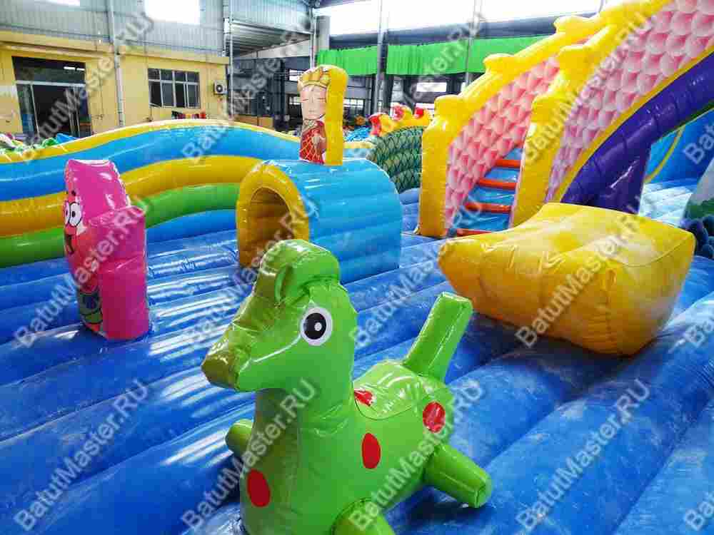 Коммерческий надувной батут "Хижина дракона", 20*10*7 м