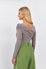 ТОП-БОДИ НА ОДНО ПЛЕЧО, СЕРЫЙ