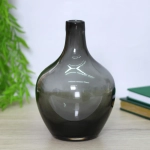 Ваза стеклянная «GREY GLASS» 14*20см