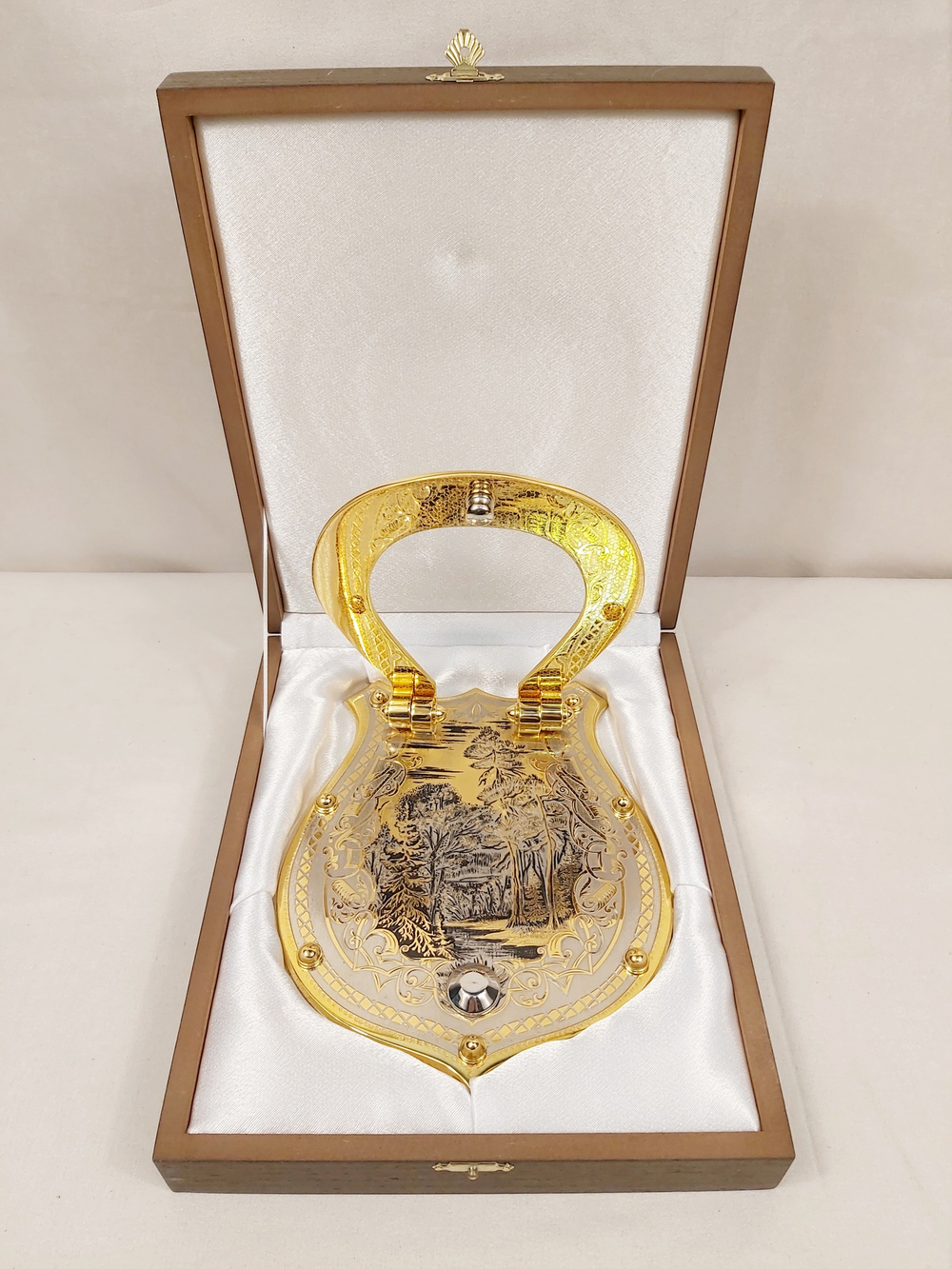 Сувенирная подкова со стучалкой "С добром в наш дом"