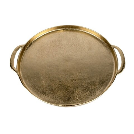 Поднос золотой металл 27 см