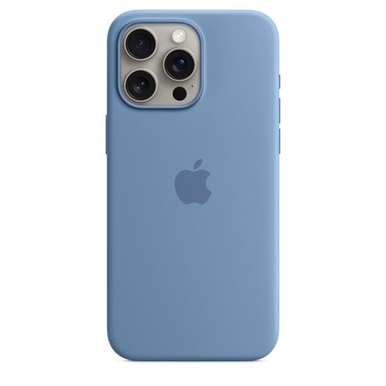 Apple Silicone Case with MagSafe iPhone 15 Pro Max Winter Blue (Синий)