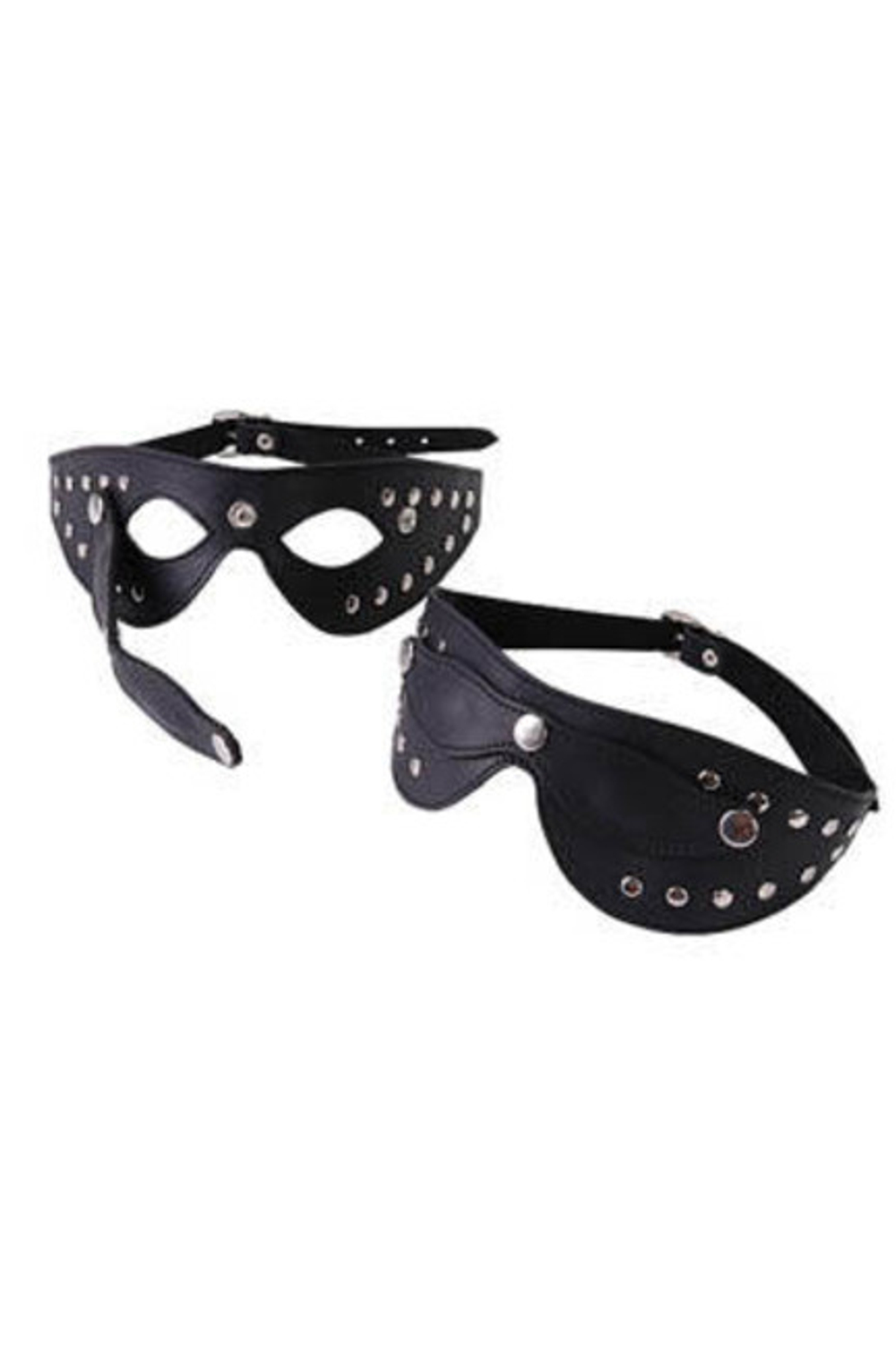 Черная кожаная маска с отстёгивающимися шорамим (черный) (Цвет: черный)