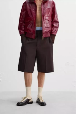 ZARA X HARRY LAMBERT ШОРТЫ -БЕРМУДЫ, КОРИЧНЕВЫЙ