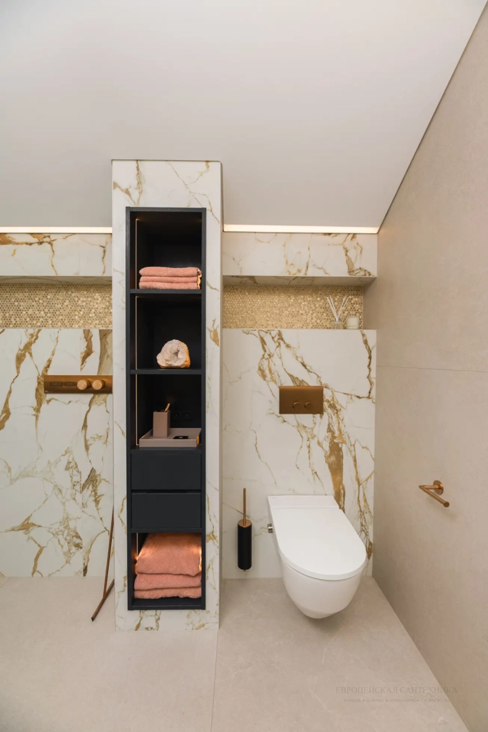 Ёршик Gessi Anello, настенный, цвет White/Antique Brass