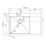 Мойка кухонная Melana ProfLine D7851HG золото