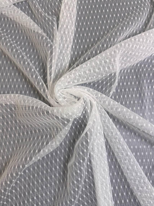 Сетка жакард ромб мелкий, белый