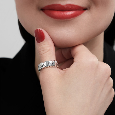"Анебуда" кольцо в серебряном покрытии из коллекции "Животные" от Jenavi