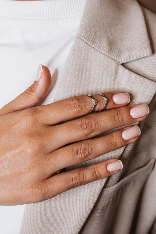 Кольцо фаланговое "Двойная галочка" (незамкнутое)