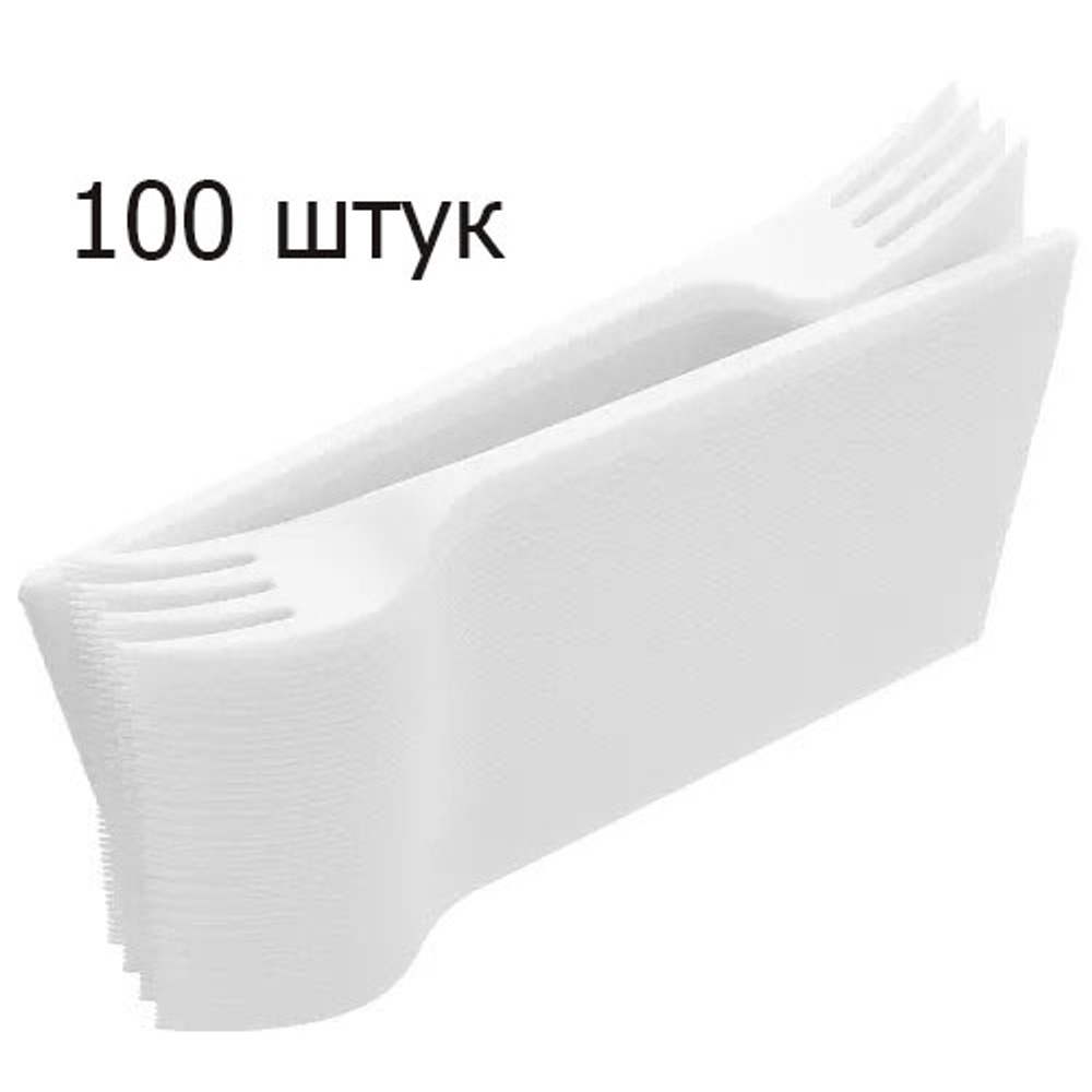 Вилка пластиковая Элпи Стандарт 155 мм белая 100 штук