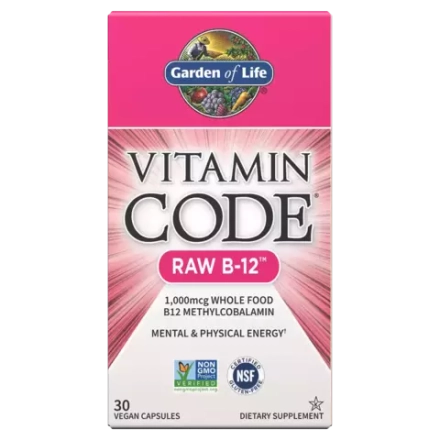 Garden of Life, Витамин B12, Vitamin Code RAW B-12, 30 вегетарианских капсул