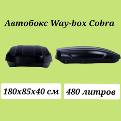 Автобокс Way box Cobra 480 черный. Размер 180*85*40 см.