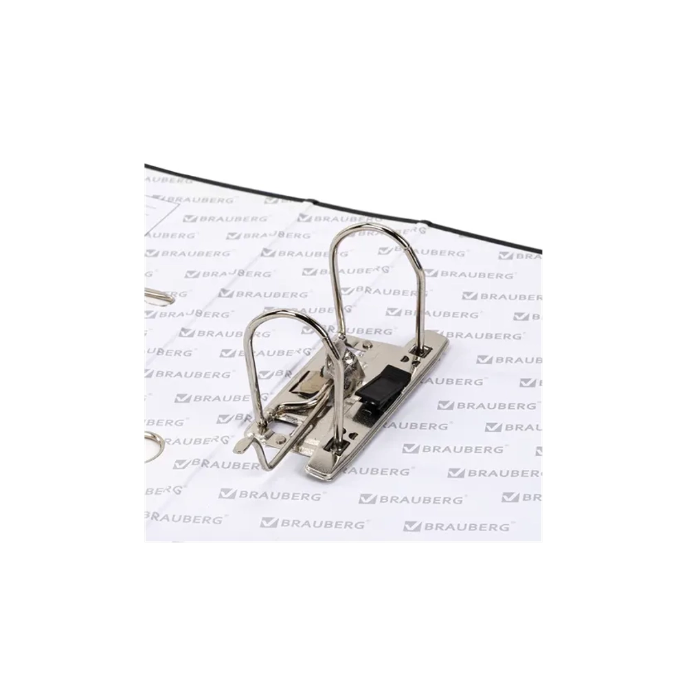 Регистратор 75мм BRAUBERG, покрытие пластик, с уголком, черная