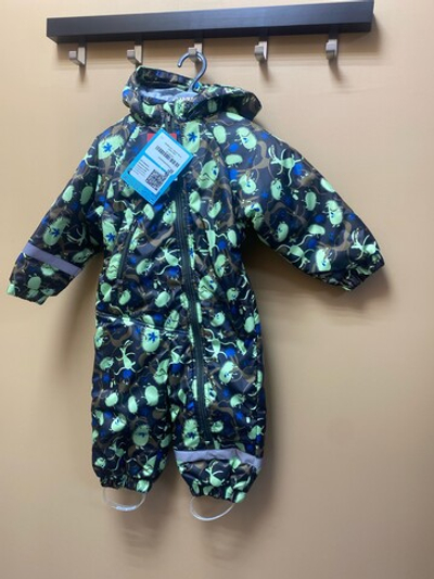 Комбинезон демисезонный "Ежики хаки", на рост 80 см.