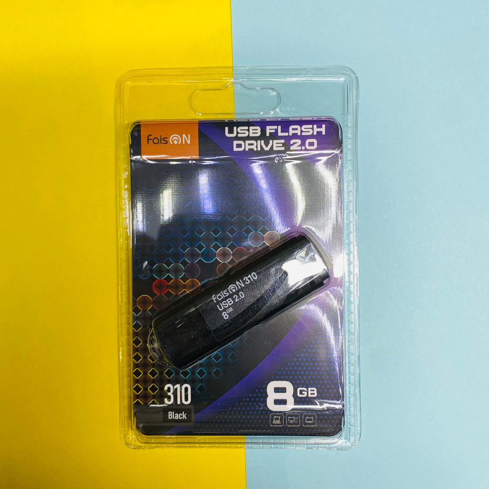 USB Флешка 8GB Faison 310, USB 2.0, черная