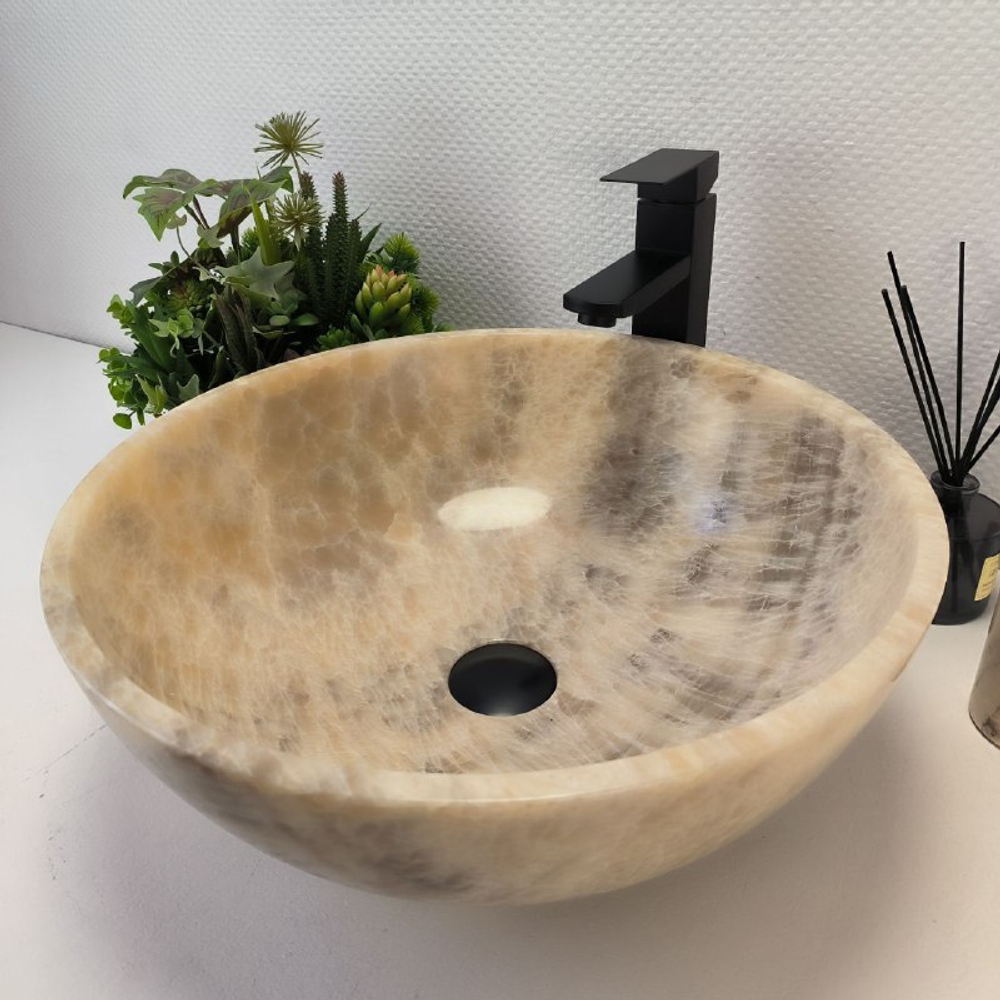 Раковина из оникса Bowl Grey TinLip BO-63042 45*45*17 42