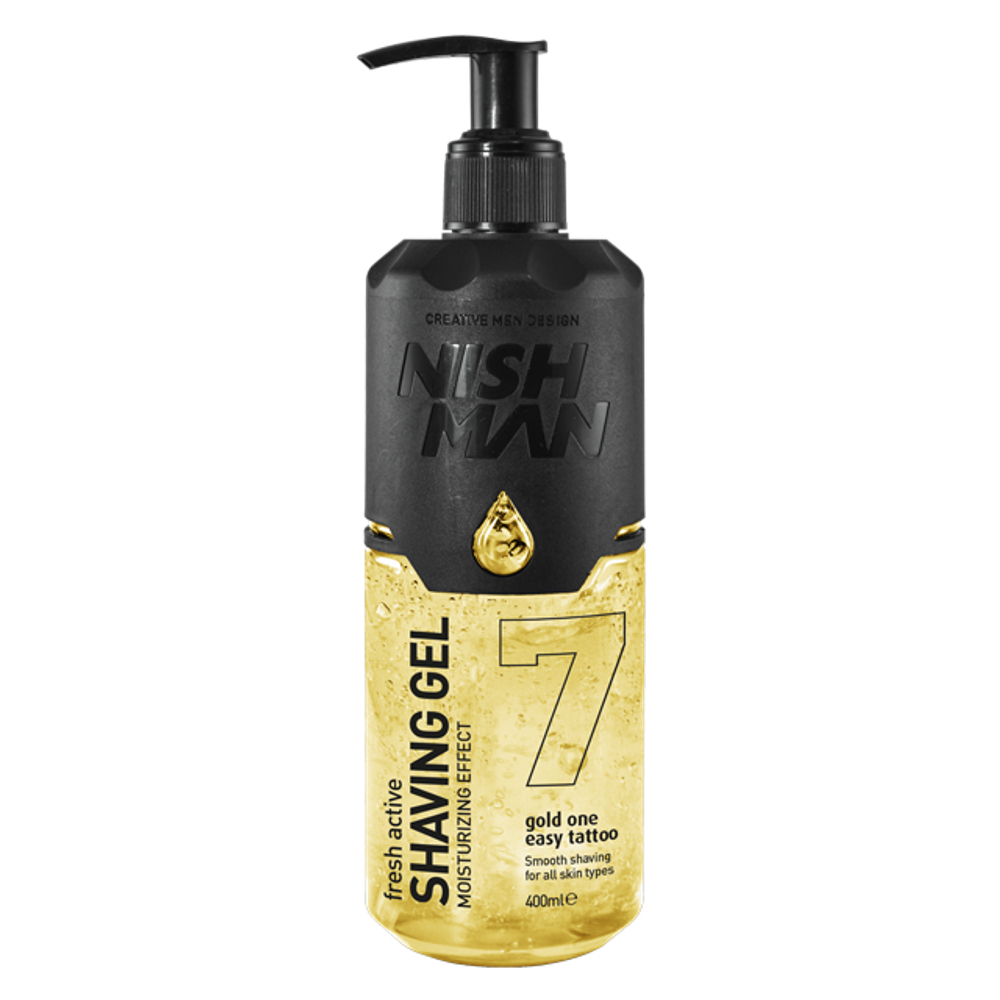 NISHMAN 07 SHAVING GEL GOLD ONE - Гель для бритья 400 МЛ