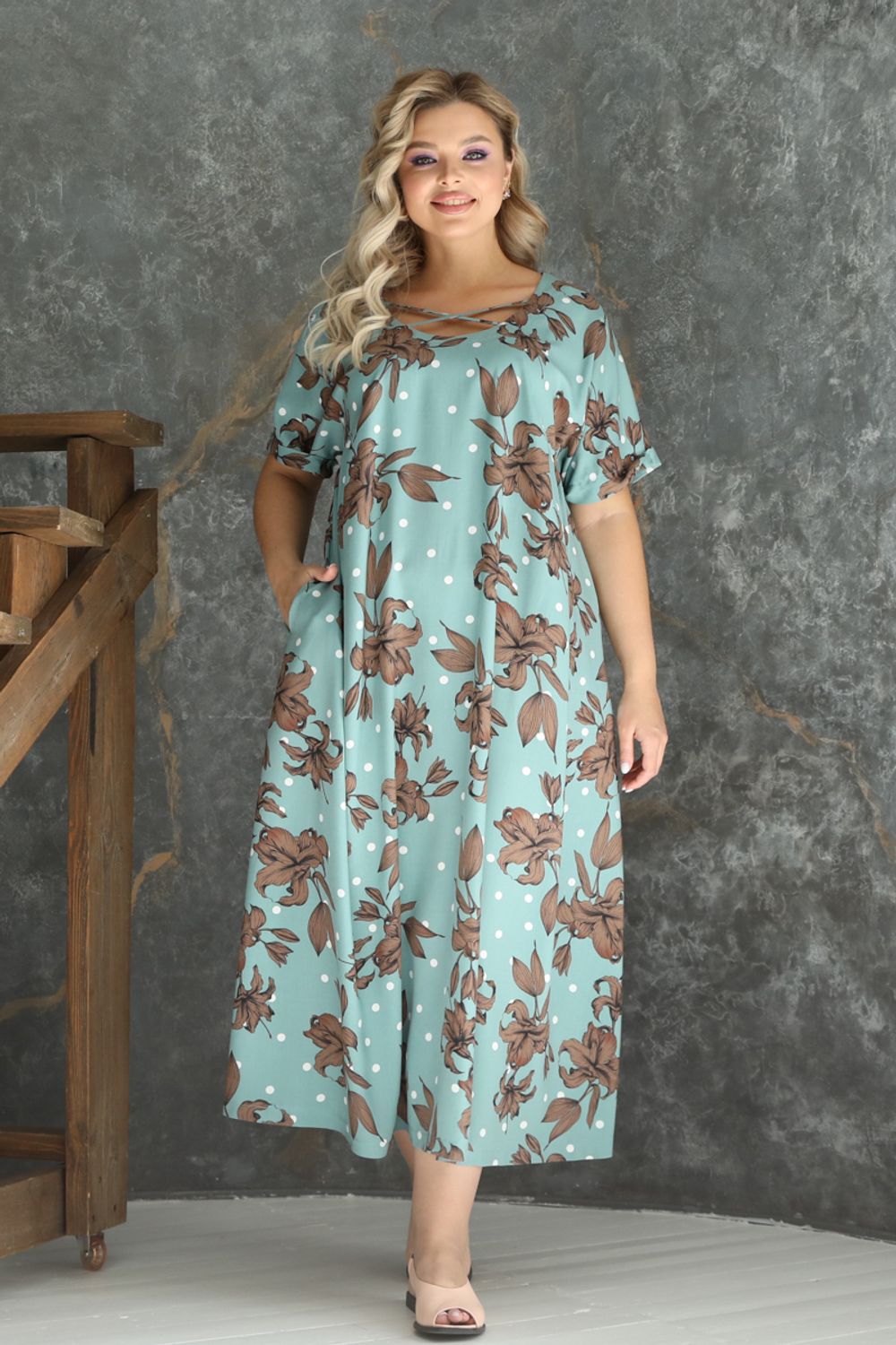 Платье П3-4766/7 Wisell (Акция)