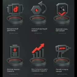 ZinBee Ленточный шуруповерт, 60 Нм, 1 АКБ