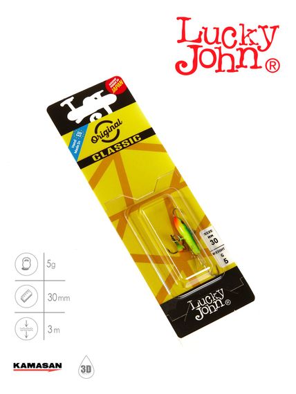 Балансир Lucky John CLASSIC 3 с тр. 30мм/29 блистер