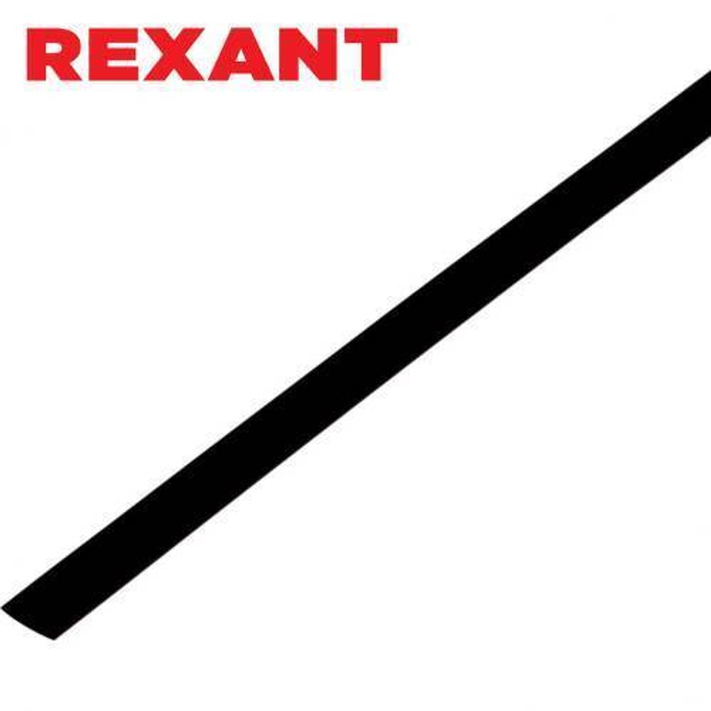 4,0/2,0 мм 1м термоусаживаемая трубка черная Rexant/20-4006