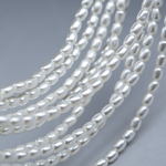 Хрустальный жемчуг, оттенок "Белый", рис 3*4мм