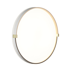7646/DL PALE SN 189 Светильник пластик/белый/золотой LED 48Вт 4000К D390 IP43 OLIDI WHITE