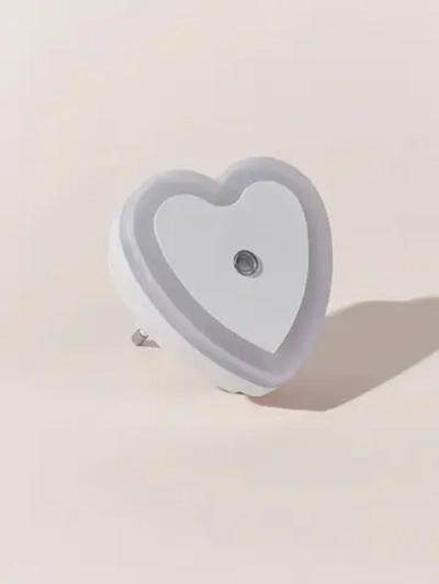 Светодиодный ночник с датчиком света LED, белый с включением от розетки