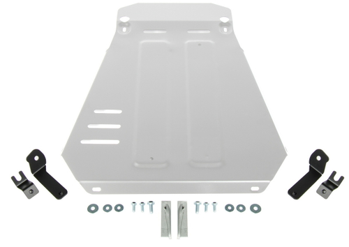 Защита КПП Rival для ВАЗ 2121 (4x4) (V - все) 1977-2021/ВАЗ 2131 (4x4) (V - все) 1993-2021, штампованная, алюминий 3 мм, с крепежом, 333.6041.1