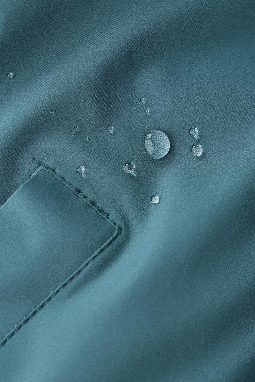 ZARA СТЕГАНАЯ КУРТКА С КАПЮШОНОМ WATER REPELLENT, НЕФТЯНОЙ