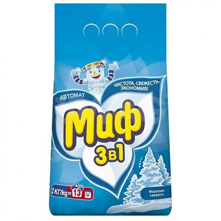 Миф Стиральный порошок автомат Морозная свежесть, 2 кг