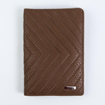 Стильная коричневая женская обложка для автодокументов из натуральной кожи с карманом для 4 карточек и наличных Dublecity DC221-06E в подарочной коробке