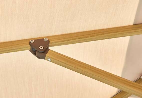 Зонт профессиональный Wing 3х3 м, тик, тортора. База и светильник в комплекте