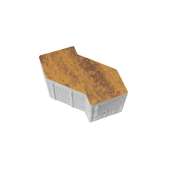 Тротуарная плитка S-ФОРМА В.3.Ф.10, 172х94х100мм Листопад гладкий Янтарь