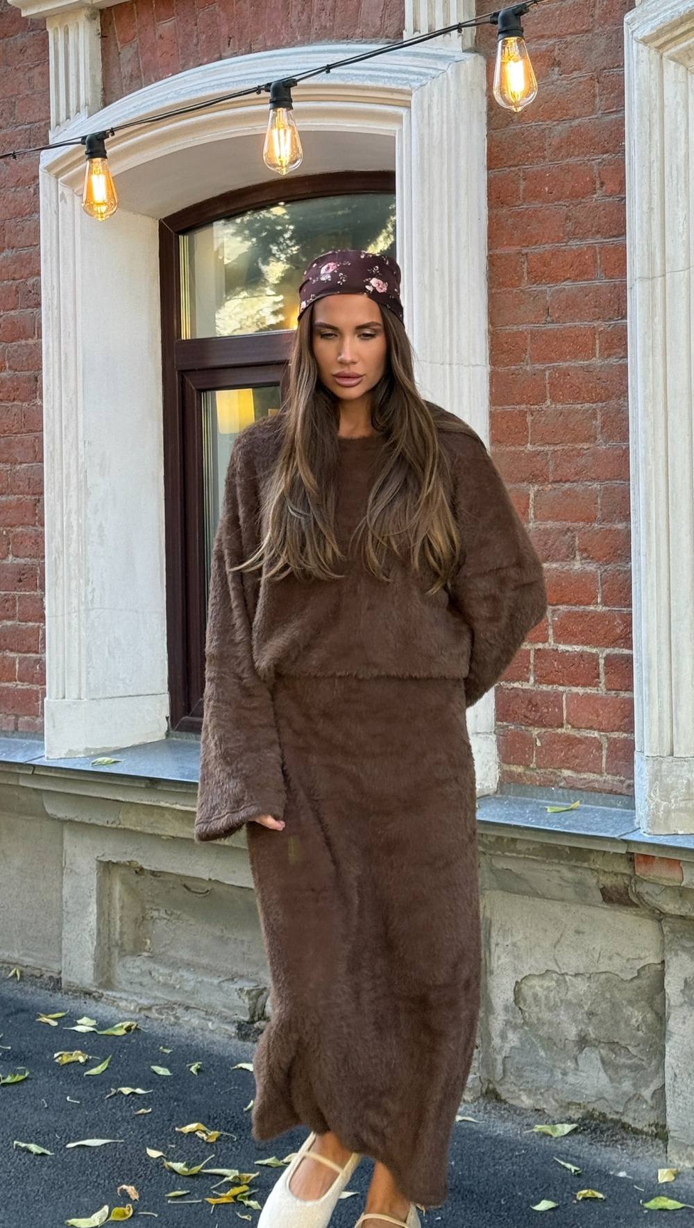 Костюм "Тоскана" оттенок кленовый пекан (юбка,ждемпер)