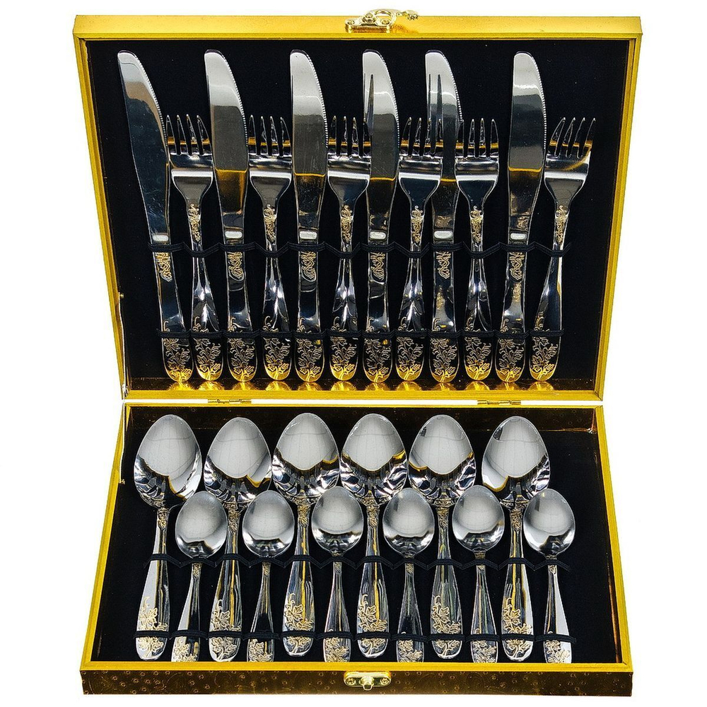 Набор столовых приборов нерж сталь, 24 пр, Греция, Y4-2718