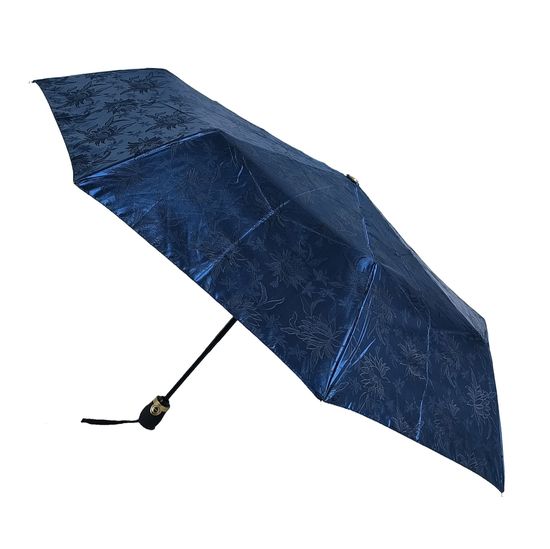 Жаккардовый женский зонт синий 120-D-04