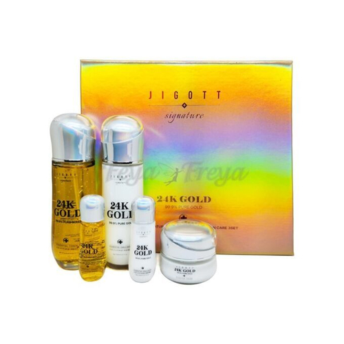 [Jigott] Signature 24K Gold Essential Skin Care 3Set - Набор для лица уходовый с частицами золота